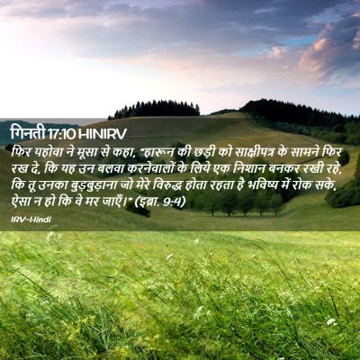 Picture 02 - गिनती 17:10 HINIRV - फिर यहोवा ने मूसा - Bible Verse Picture