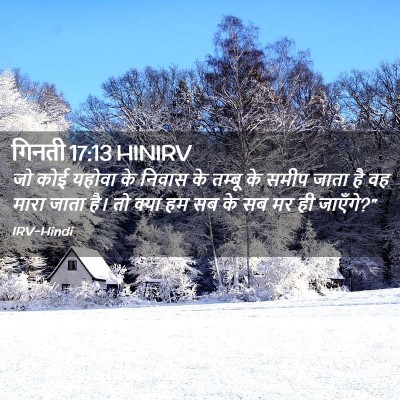 Picture 02 - गिनती 17:13 HINIRV - जो कोई यहोवा के - Bible Verse Picture