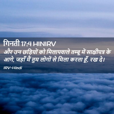 Picture 02 - गिनती 17:4 HINIRV - और उन छड़ियों को - Bible Verse Picture