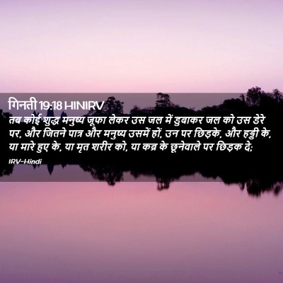 Picture 02 - गिनती 19:18 HINIRV - तब कोई शुद्ध - Bible Verse Picture