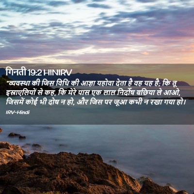 Picture 02 - गिनती 19:2 HINIRV - “व्यवस्था की जिस - Bible Verse Picture
