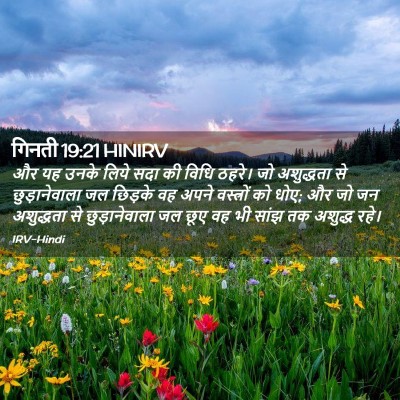 Picture 02 - गिनती 19:21 HINIRV - और यह उनके लिये सदा - Bible Verse Picture