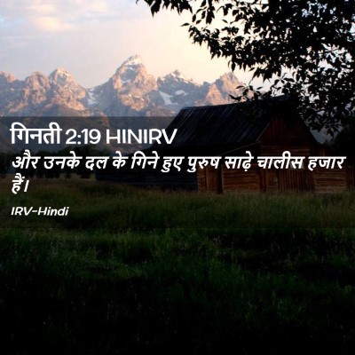 Picture 02 - गिनती 2:19 HINIRV - और उनके दल के गिने - Bible Verse Picture