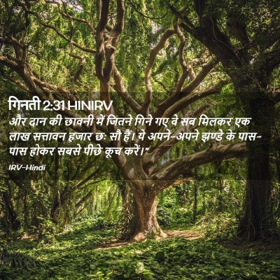 Picture 02 - गिनती 2:31 HINIRV - और दान की छावनी में - Bible Verse Picture