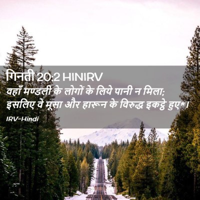 Picture 02 - गिनती 20:2 HINIRV - वहाँ मण्डली के - Bible Verse Picture