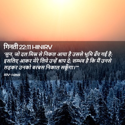 Picture 02 - गिनती 22:11 HINIRV - 'सुन, जो दल मिस्र से - Bible Verse Picture