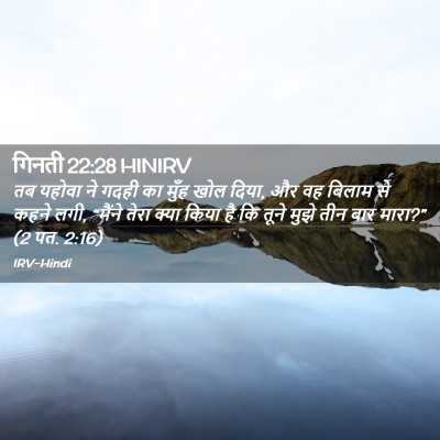 Picture 02 - गिनती 22:28 HINIRV - तब यहोवा ने गदही का - Bible Verse Picture