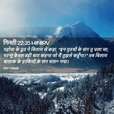 Picture 02 - गिनती 22:35 HINIRV - यहोवा के दूत ने - Bible Verse Picture