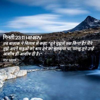 Picture 02 - गिनती 23:11 HINIRV - तब बालाक ने बिलाम - Bible Verse Picture