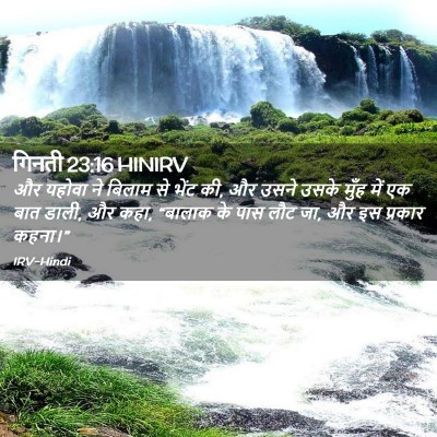 Picture 02 - गिनती 23:16 HINIRV - और यहोवा ने बिलाम - Bible Verse Picture