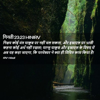 Picture 02 - गिनती 23:23 HINIRV - निश्चय कोई मंत्र - Bible Verse Picture