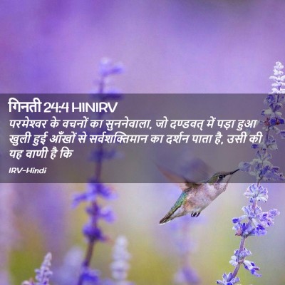 Picture 02 - गिनती 24:4 HINIRV - परमेश्‍वर के - Bible Verse Picture