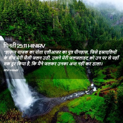 Picture 02 - गिनती 25:11 HINIRV - “हारून याजक का - Bible Verse Picture