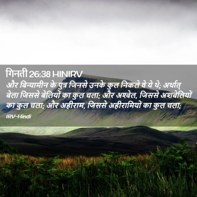 Picture 02 - गिनती 26:38 HINIRV - और बिन्यामीन के - Bible Verse Picture
