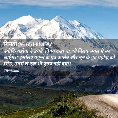 Picture 02 - गिनती 26:65 HINIRV - क्योंकि यहोवा ने - Bible Verse Picture
