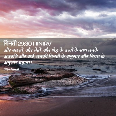 Picture 02 - गिनती 29:30 HINIRV - और बछड़ों, और - Bible Verse Picture