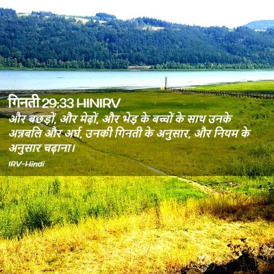 Picture 02 - गिनती 29:33 HINIRV - और बछड़ों, और - Bible Verse Picture