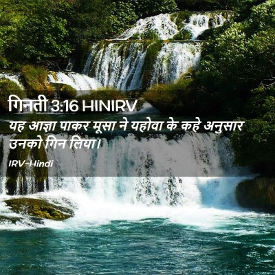 Picture 02 - गिनती 3:16 HINIRV - यह आज्ञा पाकर मूसा - Bible Verse Picture