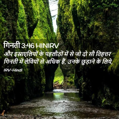 Picture 02 - गिनती 3:46 HINIRV - और इस्राएलियों के - Bible Verse Picture