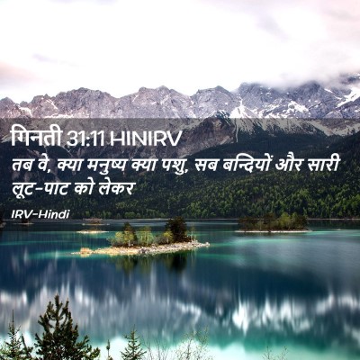 Picture 02 - गिनती 31:11 HINIRV - तब वे, क्या मनुष्य - Bible Verse Picture