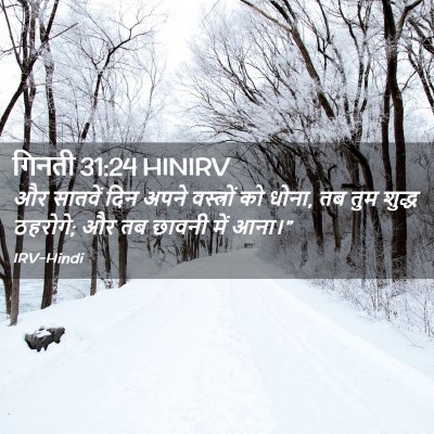 Picture 02 - गिनती 31:24 HINIRV - और सातवें दिन अपने - Bible Verse Picture