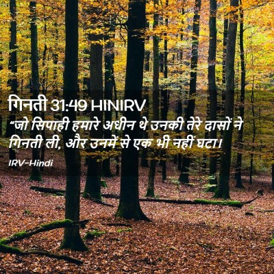 Picture 02 - गिनती 31:49 HINIRV - “जो सिपाही हमारे - Bible Verse Picture
