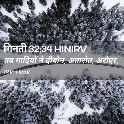 Picture 02 - गिनती 32:34 HINIRV - तब गादियों ने - Bible Verse Picture