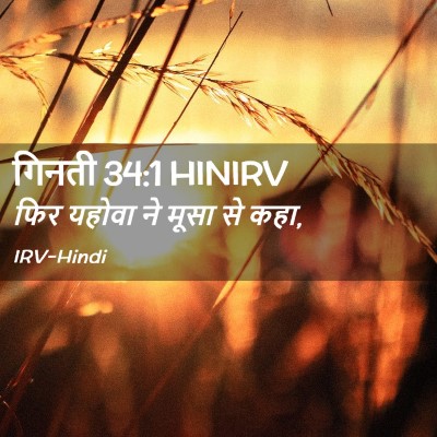 Picture 02 - गिनती 34:1 HINIRV - फिर यहोवा ने मूसा - Bible Verse Picture