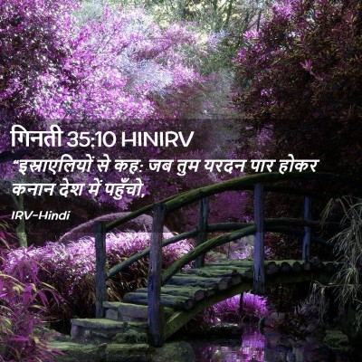 Picture 02 - गिनती 35:10 HINIRV - “इस्राएलियों से - Bible Verse Picture