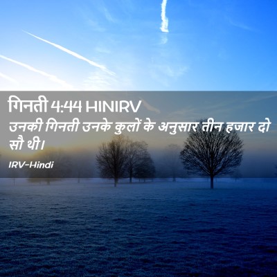 Picture 02 - गिनती 4:44 HINIRV - उनकी गिनती उनके - Bible Verse Picture