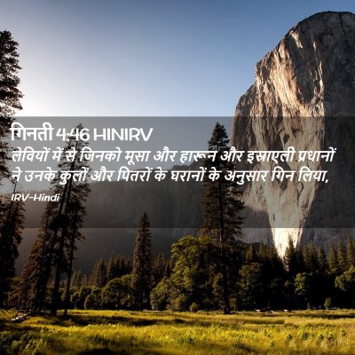 Picture 02 - गिनती 4:46 HINIRV - लेवियों में से - Bible Verse Picture
