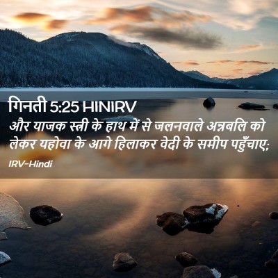 Picture 02 - गिनती 5:25 HINIRV - और याजक स्त्री के - Bible Verse Picture