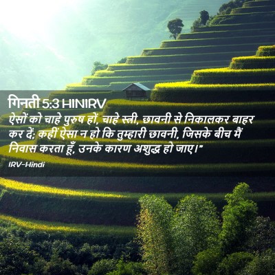 Picture 02 - गिनती 5:3 HINIRV - ऐसों को चाहे पुरुष - Bible Verse Picture