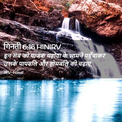 Picture 02 - गिनती 6:16 HINIRV - इन सब को याजक यहोवा - Bible Verse Picture