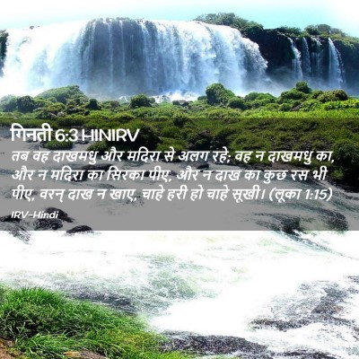 Picture 02 - गिनती 6:3 HINIRV - तब वह दाखमधु और - Bible Verse Picture