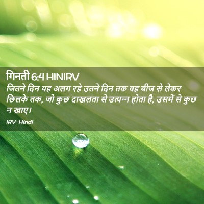 Picture 02 - गिनती 6:4 HINIRV - जितने दिन यह अलग - Bible Verse Picture