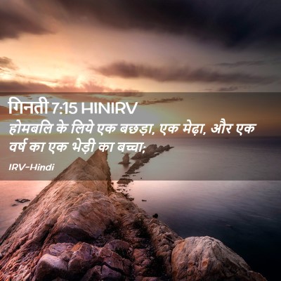 Picture 02 - गिनती 7:15 HINIRV - होमबलि के लिये एक - Bible Verse Picture