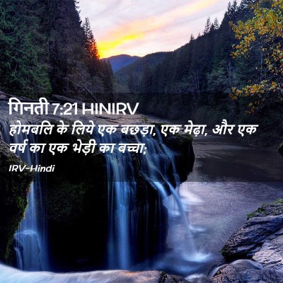 Picture 02 - गिनती 7:21 HINIRV - होमबलि के लिये एक - Bible Verse Picture