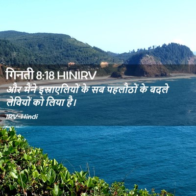 Picture 02 - गिनती 8:18 HINIRV - और मैंने - Bible Verse Picture