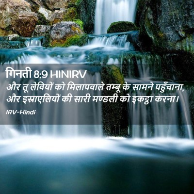 Picture 02 - गिनती 8:9 HINIRV - और तू लेवियों को - Bible Verse Picture
