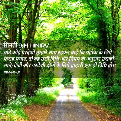 Picture 02 - गिनती 9:14 HINIRV - यदि कोई परदेशी - Bible Verse Picture