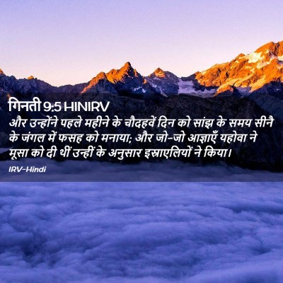 Picture 02 - गिनती 9:5 HINIRV - और उन्होंने पहले - Bible Verse Picture