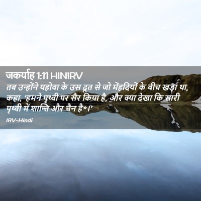 Picture 02 - जकर्याह 1:11 HINIRV - तब उन्होंने यहोवा - Bible Verse Picture