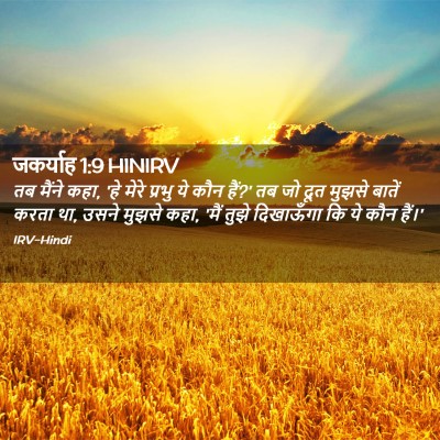 Picture 02 - जकर्याह 1:9 HINIRV - तब मैंने कहा, 'हे - Bible Verse Picture