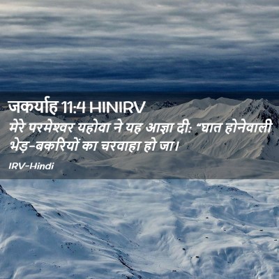 Picture 02 - जकर्याह 11:4 HINIRV - मेरे परमेश्‍वर - Bible Verse Picture