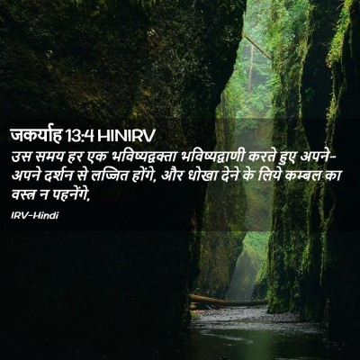 Picture 02 - जकर्याह 13:4 HINIRV - उस समय हर एक - Bible Verse Picture