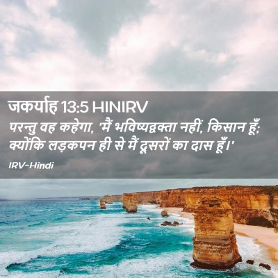 Picture 02 - जकर्याह 13:5 HINIRV - परन्तु वह कहेगा, - Bible Verse Picture
