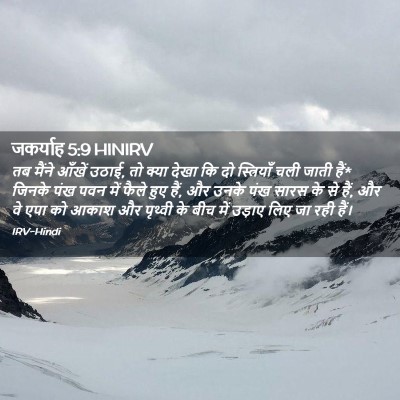 Picture 02 - जकर्याह 5:9 HINIRV - तब मैंने आँखें - Bible Verse Picture