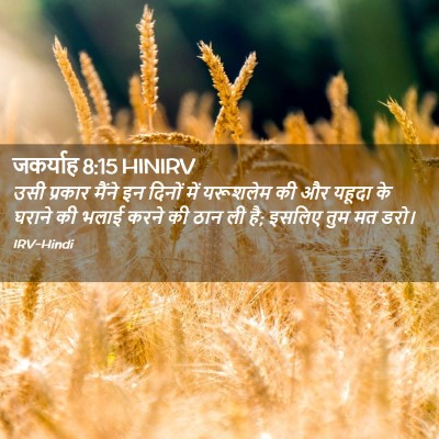 Picture 02 - जकर्याह 8:15 HINIRV - उसी प्रकार मैंने - Bible Verse Picture