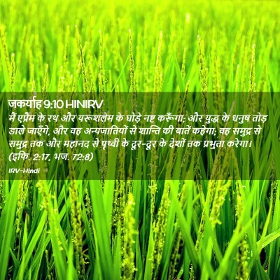 Picture 02 - जकर्याह 9:10 HINIRV - मैं एप्रैम के रथ और - Bible Verse Picture